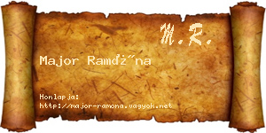 Major Ramóna névjegykártya