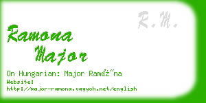 ramona major business card